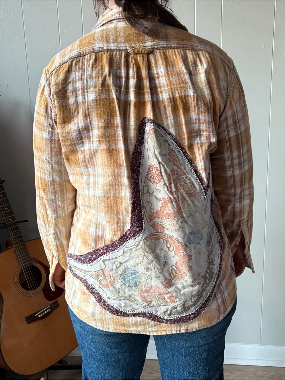 Butterfly Patch Upcycled Eddie Bauer Flannel
